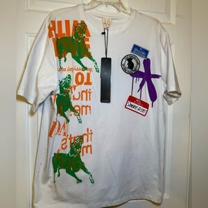 Smoke Rise NY Mens Fashion White One Love Graphic Tee MLK Ali NWT XL Streetwear